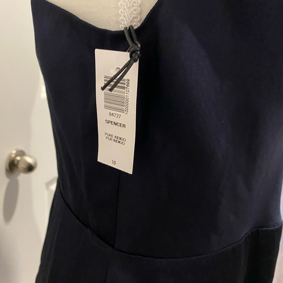 🤡BOGO🤡 NWT Spencer SUNDAY BEST Pure Indigo Satin Strapped Dress - Womens 10 - Picture 4 of 12